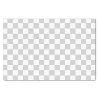 Checkered Silver and White Tissue Paper
