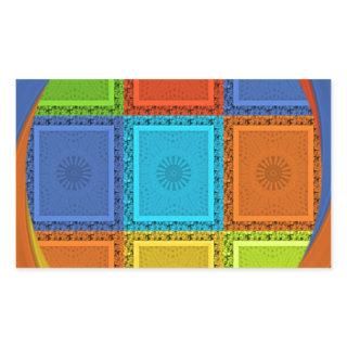 Checkered Whirl Art Print Rectangular Sticker