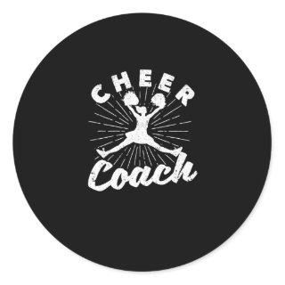 Cheer Coach Vintage Cheerleading Coaches Classic Round Sticker