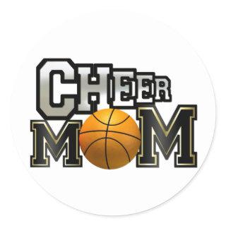 Cheer Mom (basketball) Classic Round Sticker