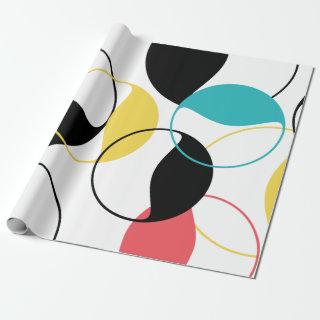 Cheerful, colorful trendy geometric circle pattern