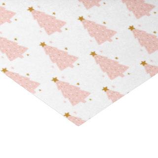 Cheerful Pink Christmas Tree Holiday  Tissue Paper
