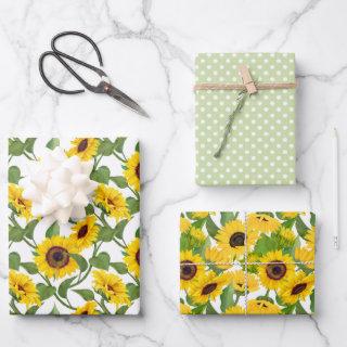 CHEERFUL SUMMER SUNFLOWERS FLORAL  SHEETS