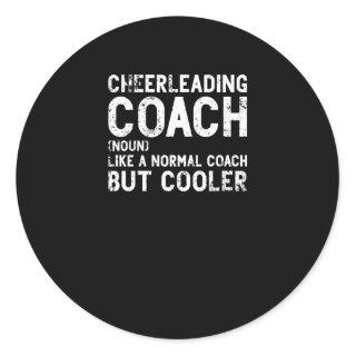Cheerleading Coach Definition Cheerleading Trainer Classic Round Sticker