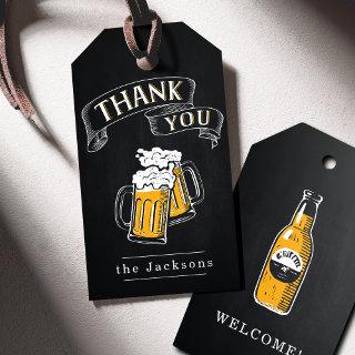 Cheers And Beers Birthday Thank You Gift Tags