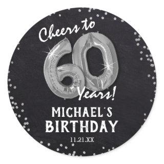 Cheers to 60 Years! 60th Birthday Classic Round Sticker