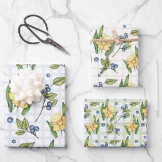 Cheery Daffodil Flower and Blueberries   Sheets