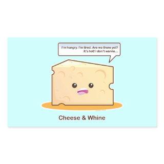 Cheese and Whine Rectangular Sticker