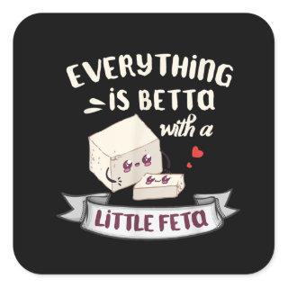Cheese From Greece  -  Feta Enthusiasts Square Sticker