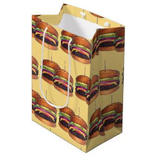 Cheeseburger Burger Hamburger Sliders Bar Food Medium Gift Bag