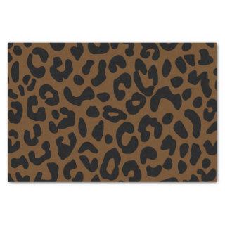 Cheetah Print Pattern Black Brown Tissue Paper