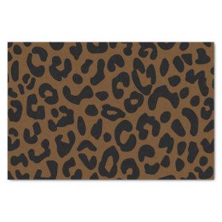 Cheetah Print Pattern Black Brown Tissue Paper