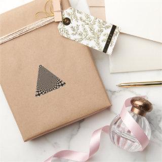 Cheetah Spin Spectacle – Feline Frenzy: Colorful  Triangle Sticker