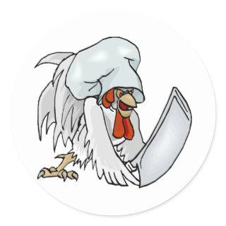 Chef Chicken Classic Round Sticker