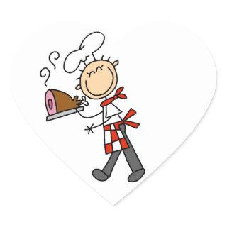 Chef With Baked Ham Heart Sticker
