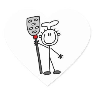 Chef With Spatula Heart Sticker