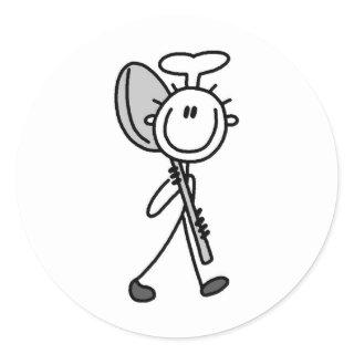 Chef with Spoon Classic Round Sticker