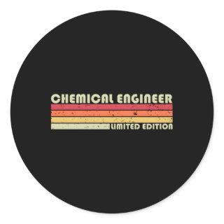 Chemical Engineer Job Title Profession Worker Classic Round Sticker