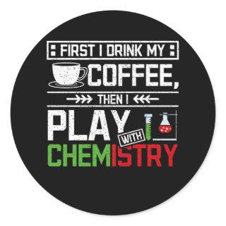 Chemist Coffee Classic Round Sticker