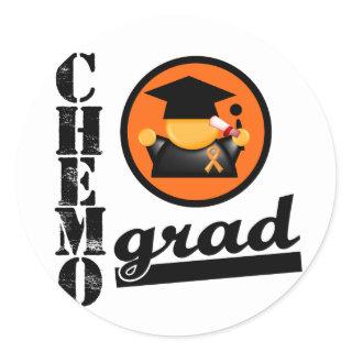 Chemo Grad LEUKEMIA Ribbon Classic Round Sticker
