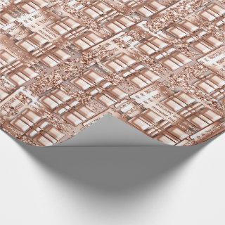 Chequered Grilled Geometry Rose Gold Blush Wow