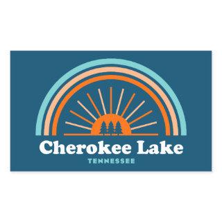 Cherokee Lake Tennessee Rainbow Rectangular Sticker