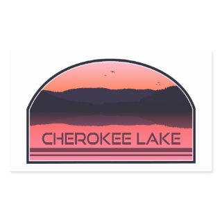 Cherokee Lake Tennessee Red Sunrise Rectangular Sticker