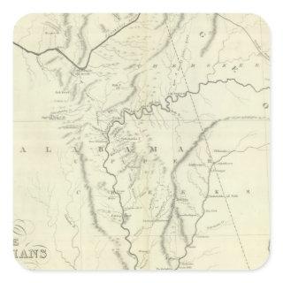 Cherokee Map Square Sticker