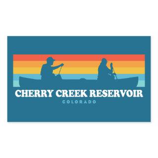 Cherry Creek Reservoir Colorado Canoe Rectangular Sticker