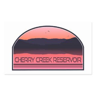 Cherry Creek Reservoir Colorado Red Sunrise Rectangular Sticker