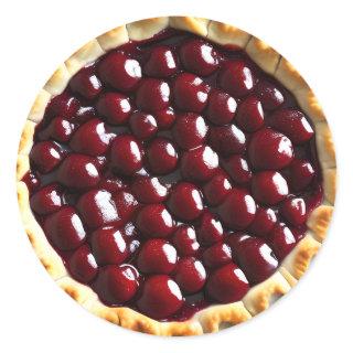 Cherry Pie and Fancy Crust Classic Round Sticker