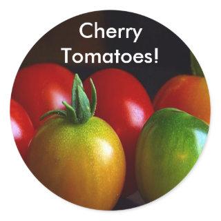 Cherry Tomatoes Classic Round Sticker