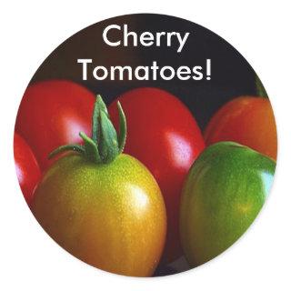 Cherry Tomatoes Classic Round Sticker