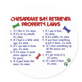 CHESAPEAKE BAY RETRIEVER Property Laws 2 Classic Round Sticker