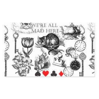 Cheshire Cat classic alice in wonderland mad Rectangular Sticker
