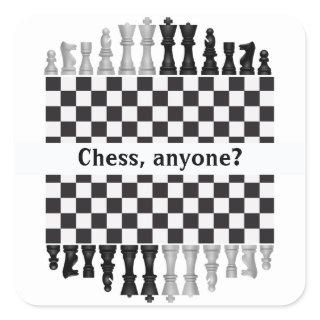 Chess Board and Pieces Design Sticker