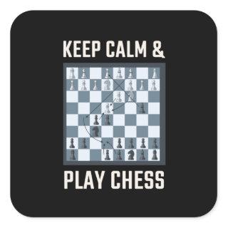 Chess Chess Board Chess Player Square Sticker