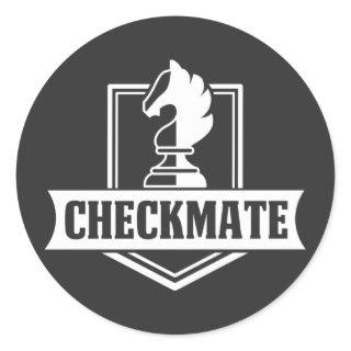 Chess Club Checkmate Chess Move  Classic Round Sticker