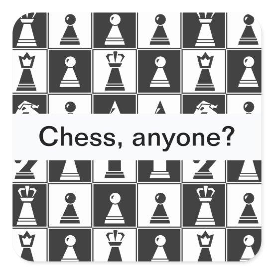 Chess Pieces Design Sticker