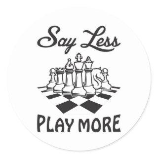 Chess Player Chess Board Checkmate Board Gift Idea Classic Round Sticker