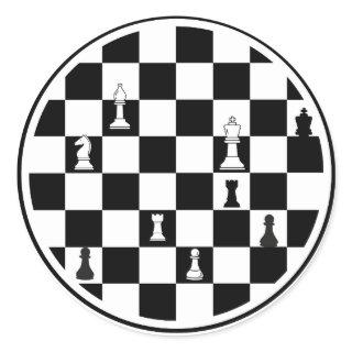 Chess Theme Stickers - Elegant Chessboard Design