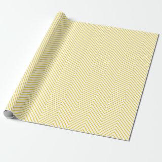 Chevron Line Golden Yellow on White |XL