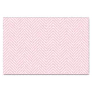 Chevron Line Tissue Paper - White on Light Pink
