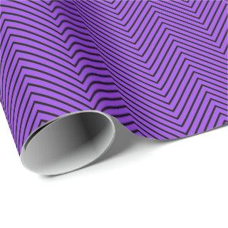 Chevron Line  - Black on Purple