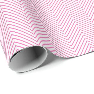 Chevron Line  - Pink on White