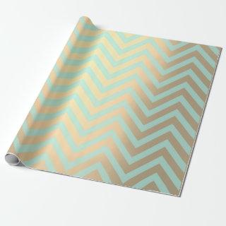 Chevron Mint Blue Ocean Foxier Gold Zig