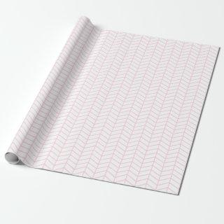 Chevron  - Light Pink on White