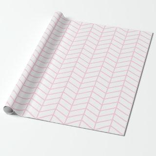 Chevron  - Light Pink on White |XL