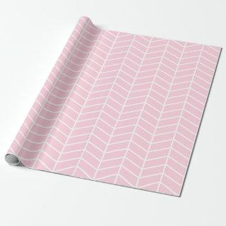 Chevron  - White on Light Pink |XL