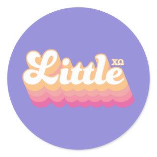 Chi Omega | Little Classic Round Sticker